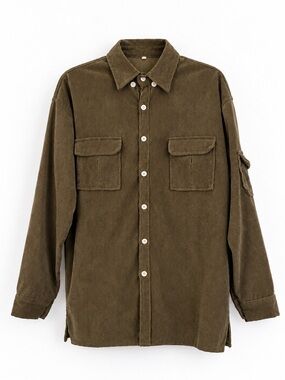Dark Green Corduroy Shirt - Small/Medium